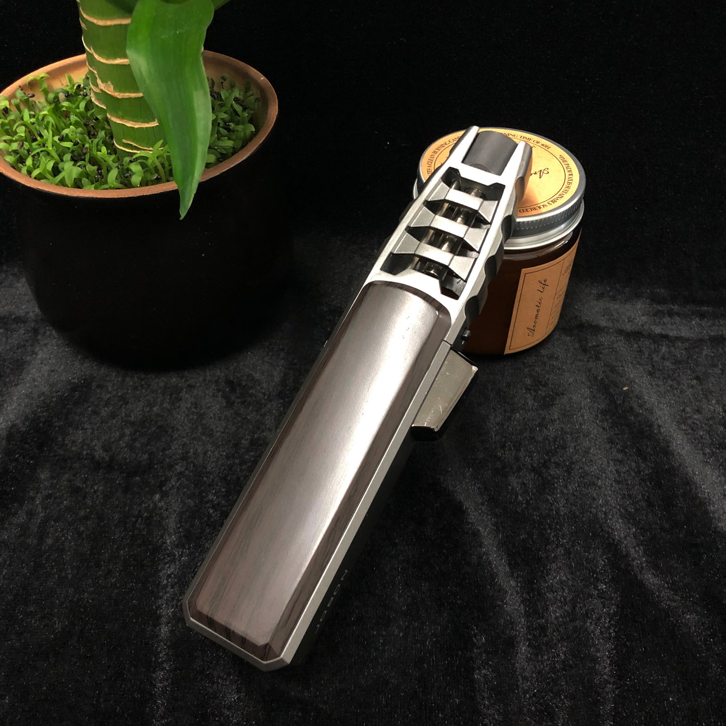 Super Flame Sword 588 - Windproof Metal Torch Lighter for Kitchen & Outdoor, Cool Brown Design, Perfect Gift for Survivalists